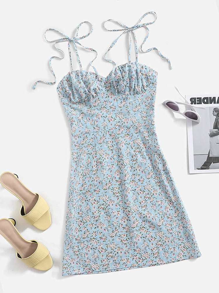  Ruched Short Baby Blue Women Dresses 8087