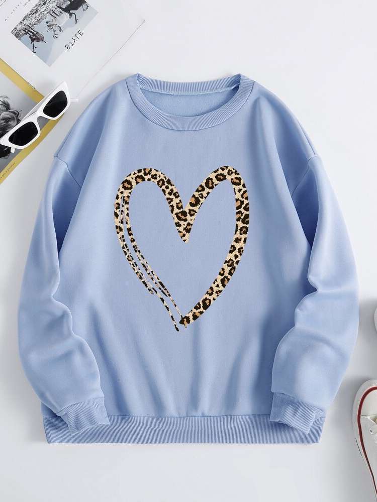 Regular Fit Baby Blue Regular Women Sweatshirts 110