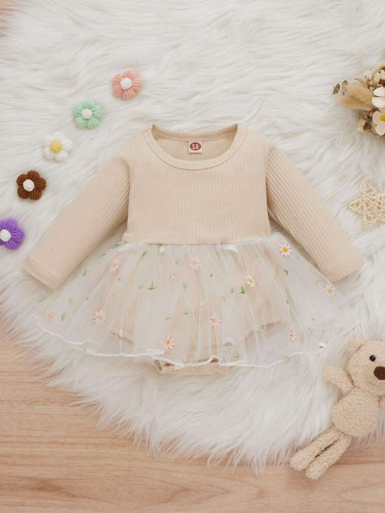 Round Neck Long Sleeve Baby Pink Baby  Mom 4792