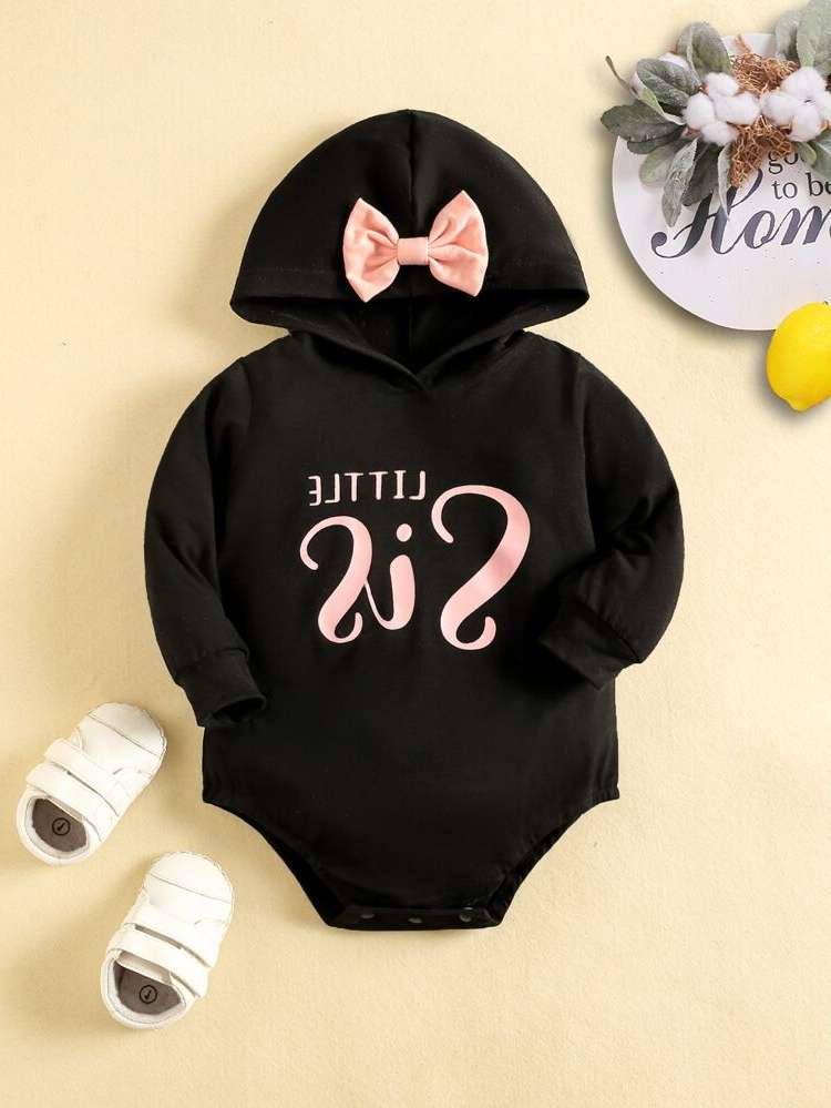  Bow Hooded Baby Clothing 4545