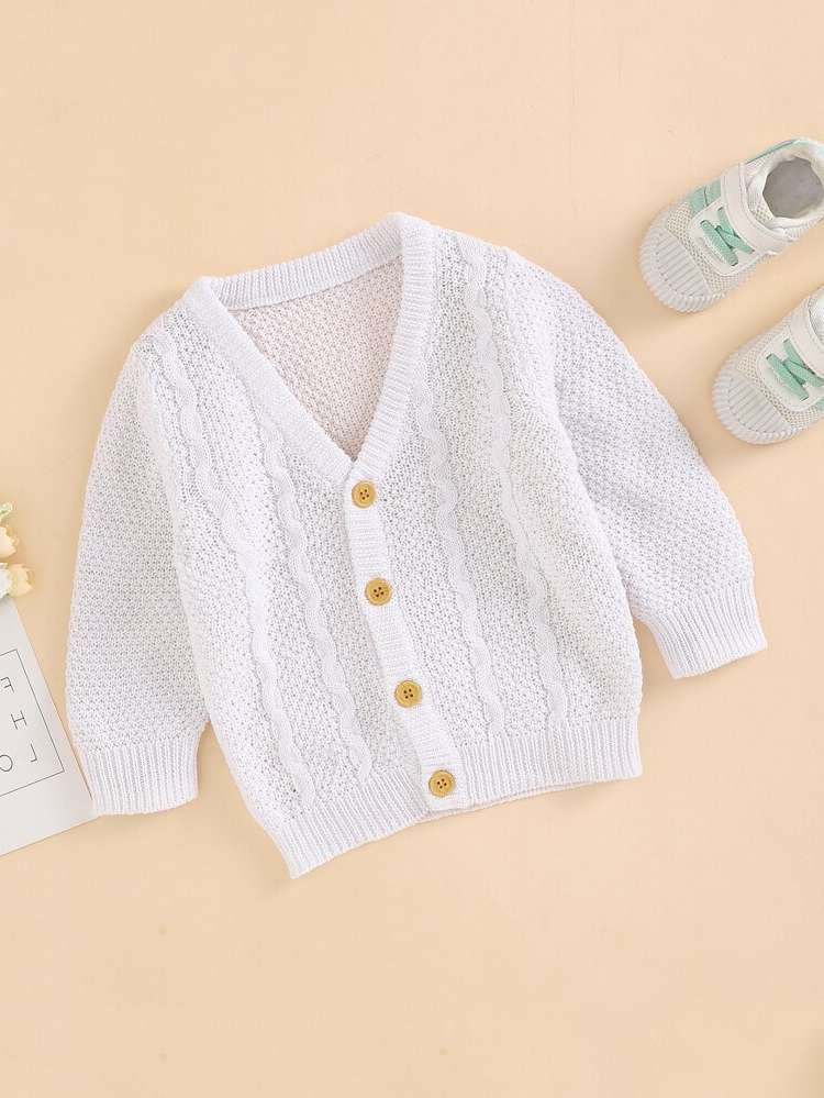  Regular Fit Button Front Casual Baby Cardigans 7693