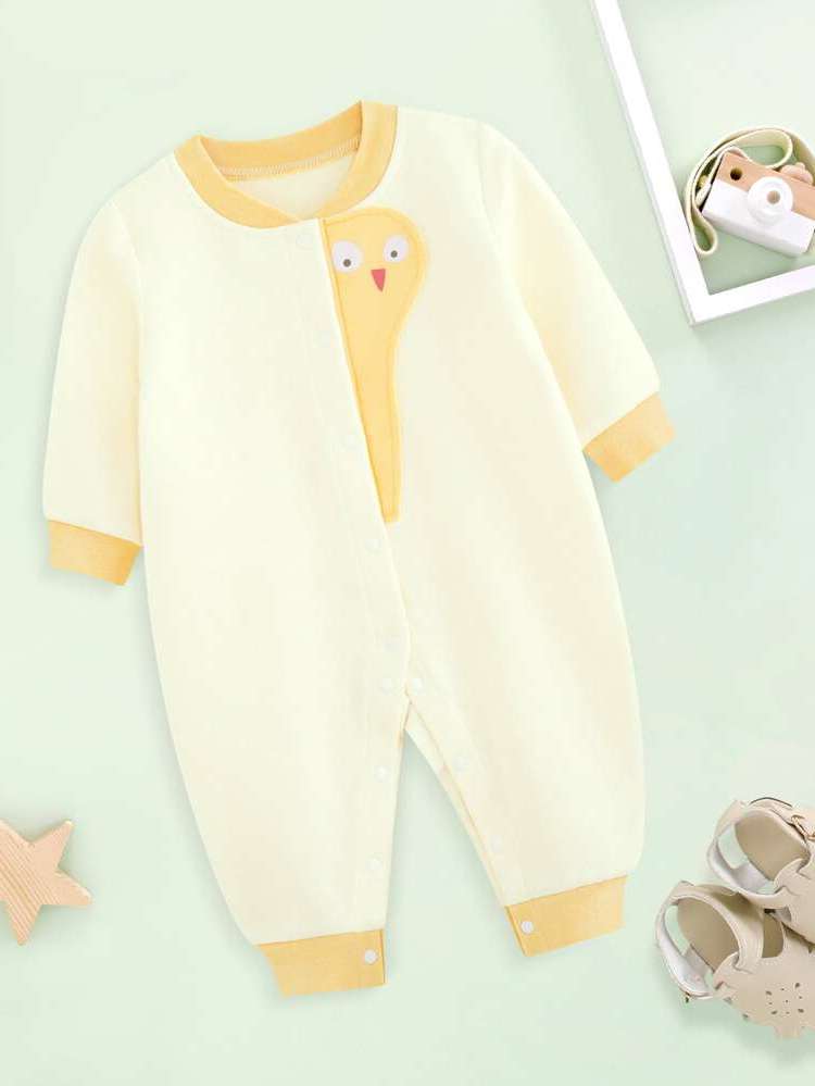  Button Baby Pink Baby Jumpsuits 6319