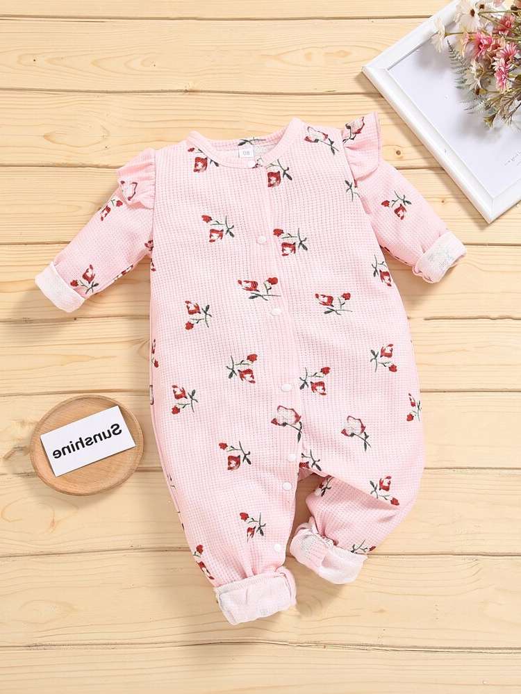 Ruffle Casual Round Neck Baby  Mom 7106