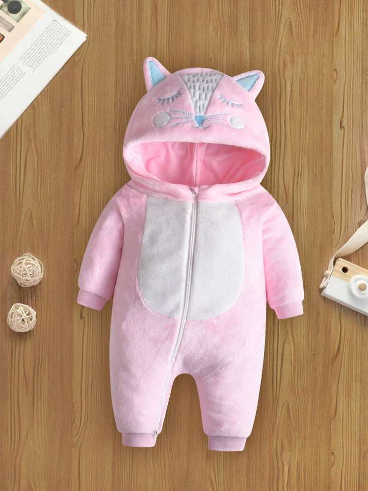  Cartoon Hooded Long Baby  Mom 615