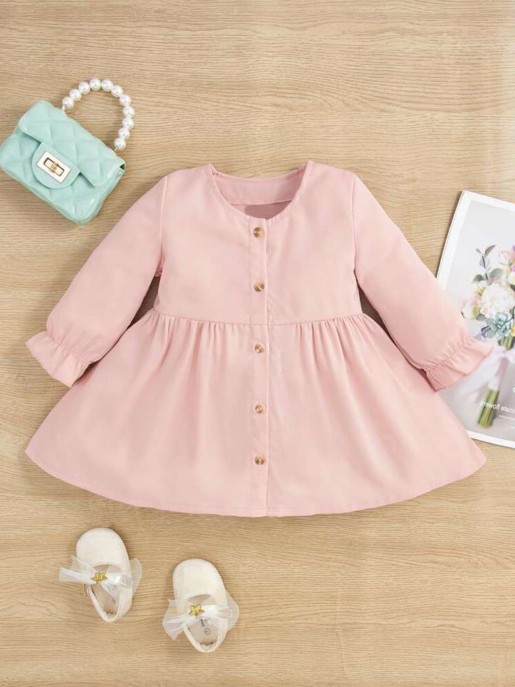 Casual Plain Baby Pink Regular Fit Baby  Mom 8922