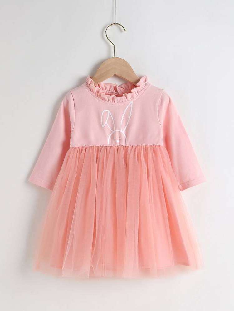 Midi Cute Baby Pink Baby Dresses 197