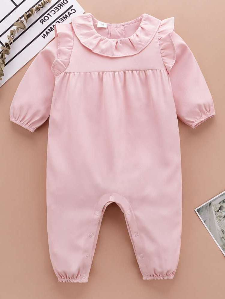  Plain Long Sleeve Baby Clothing 4334