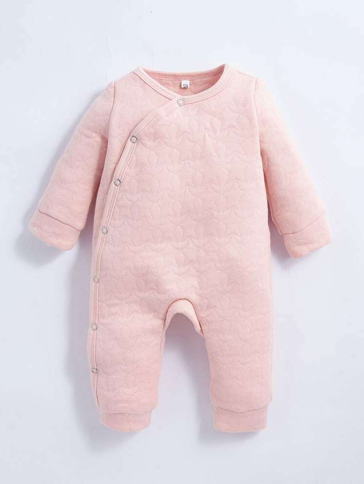 Baby Pink  Button Baby Onesies 418