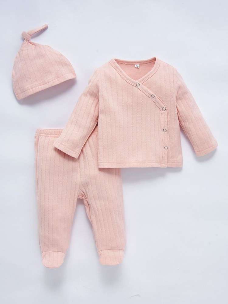 Regular Fit  Baby Pink Baby Sets 5443