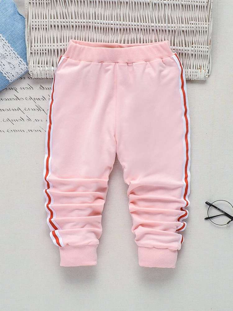  Baby Pink Striped Toddler Girls Bottoms 4117