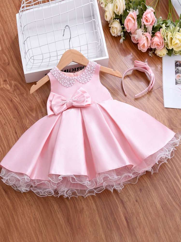 Baby Pink Pearls Short Toddler Girls Clothing 5436