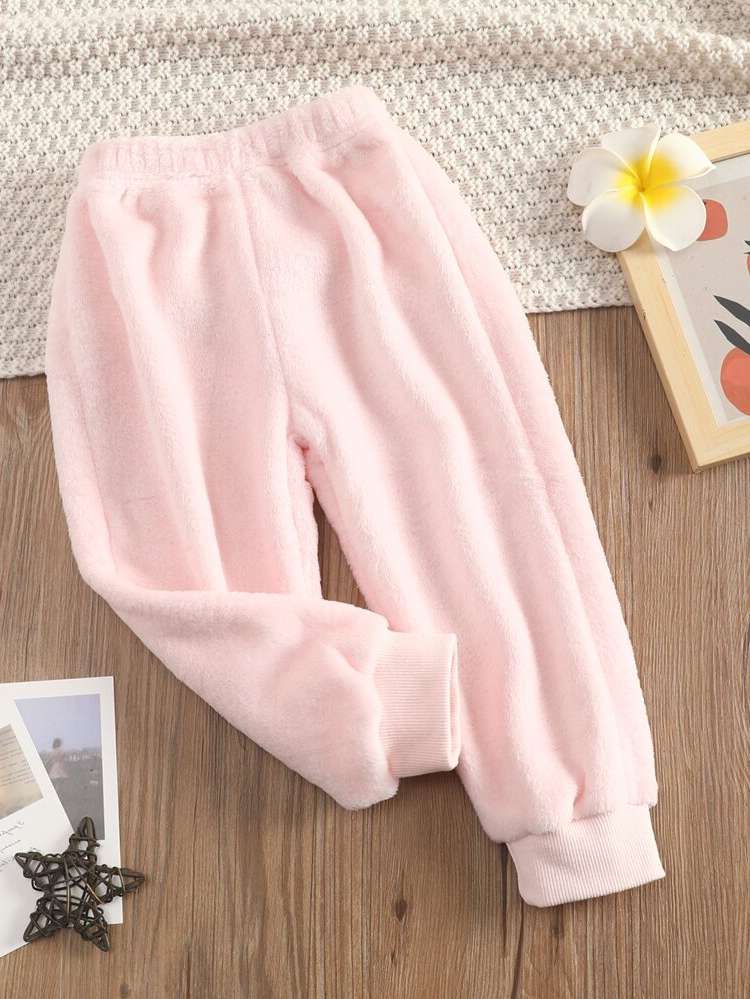 Plain Baby Pink Casual Kids Clothing 5497