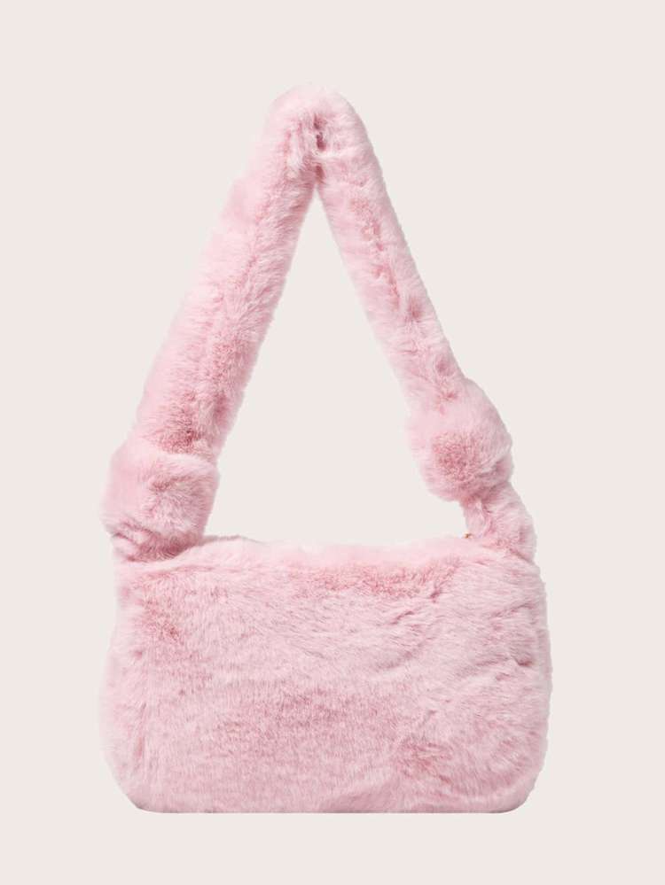 Plain Baby Pink Kids Shoulder  Tote Bags 1762