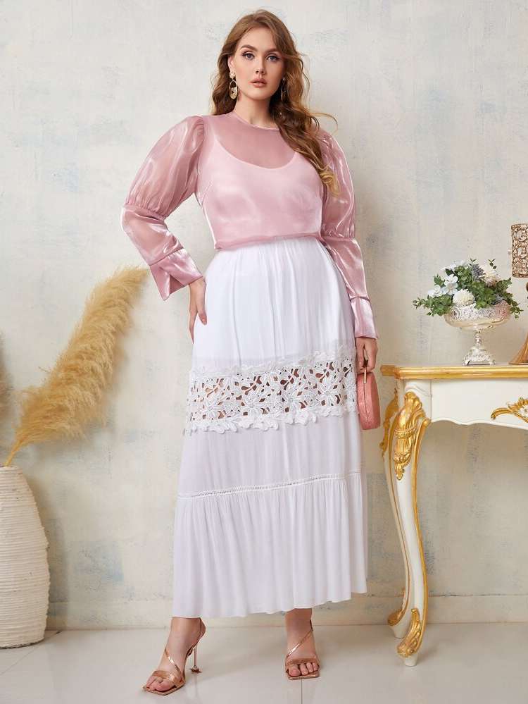  Baby Pink Button Women Plus Clothing 330