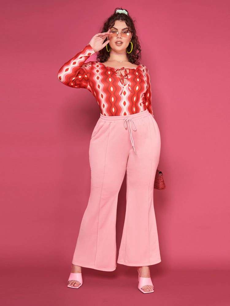  Regular Fit Long Plus Size Bottoms 220