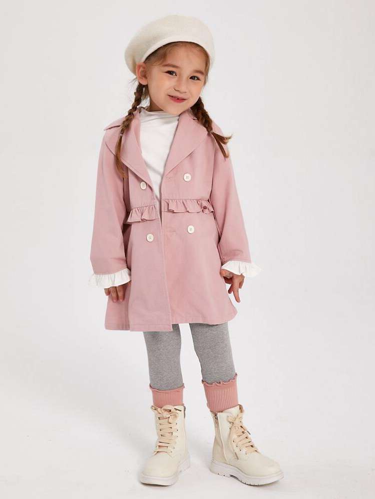  Baby Pink Lapel Short Kids Clothing 3220