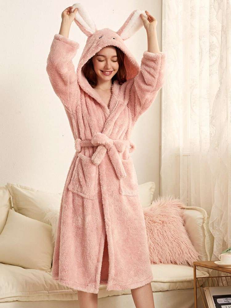 Hooded Cartoon Cute Long Sleeve Underwear  Sleepwear 170