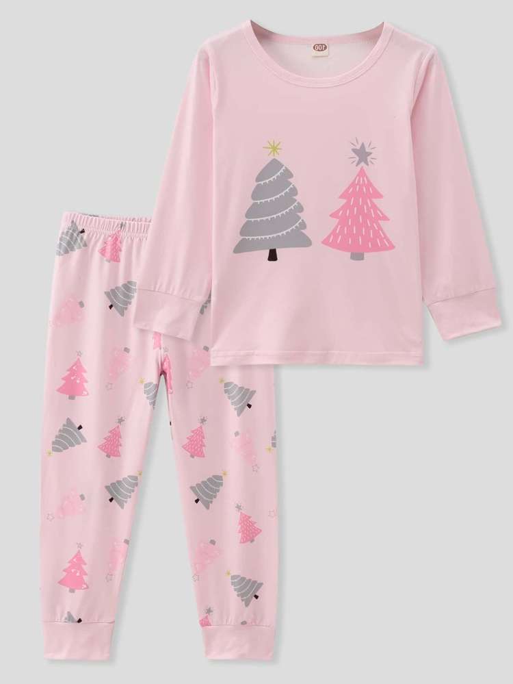 Baby Pink  Christmas Girls Loungewear 875