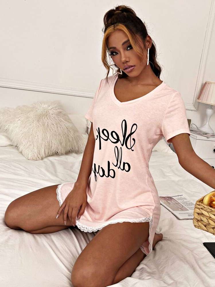  V neck Casual Women Sleepwear 792