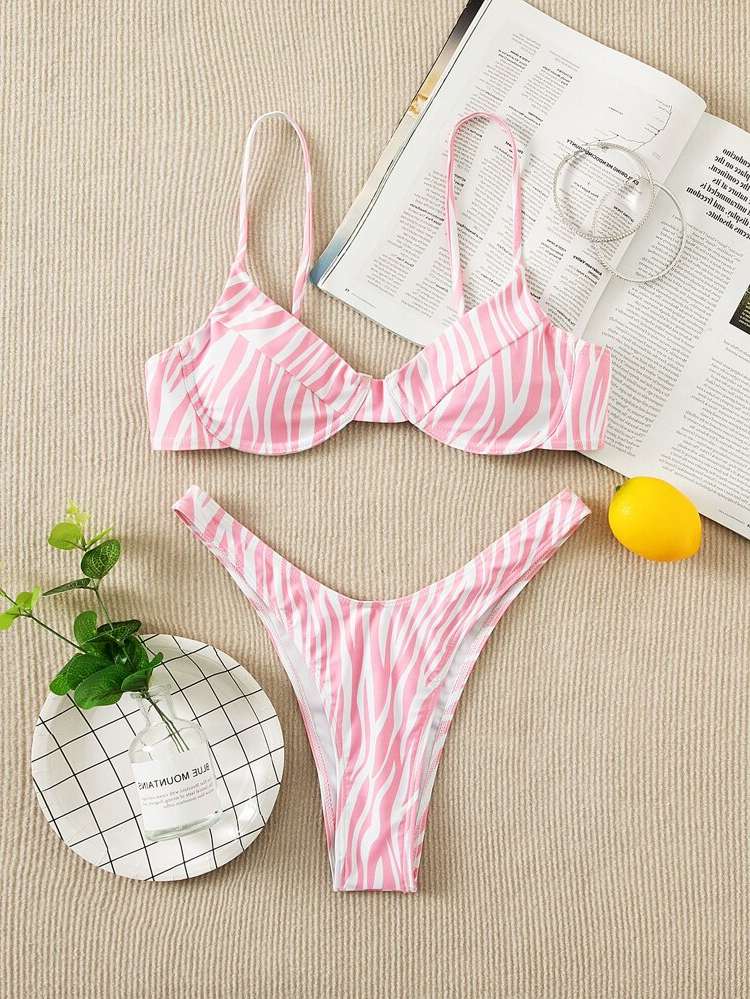 Zebra Stripe  Sexy Women Bikini Sets 557