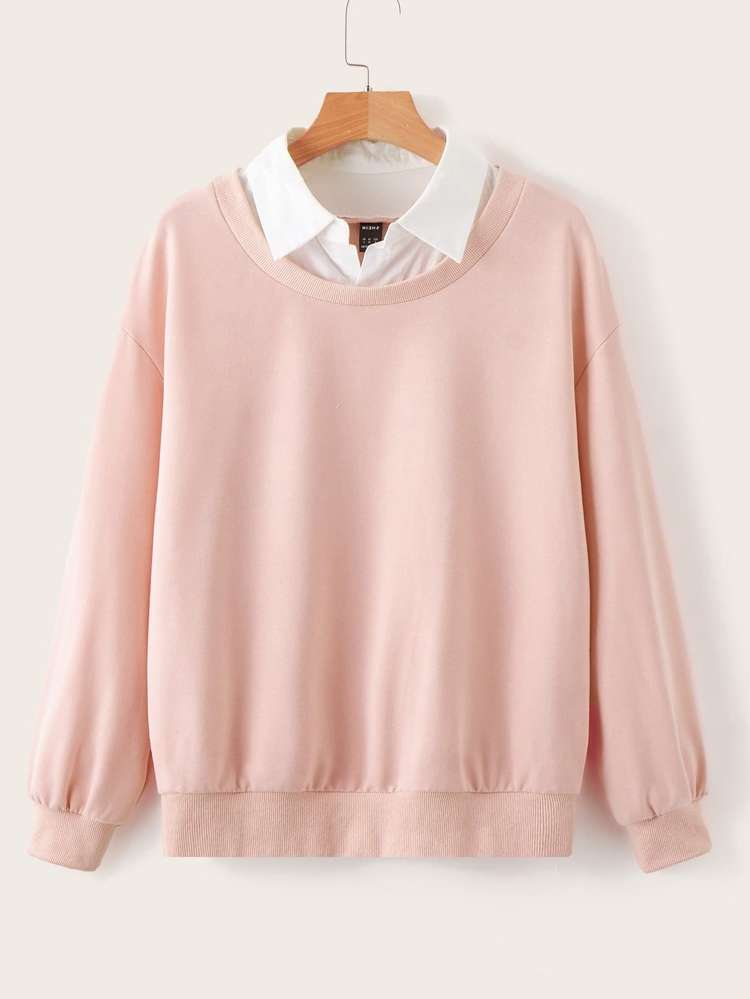 Collar Long Sleeve Casual Regular Fit Women Sweatshirts 816