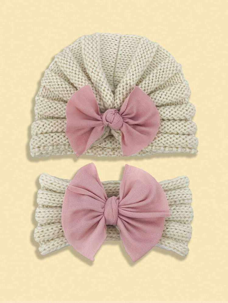  Beige Casual Baby Hats  Gloves 8035