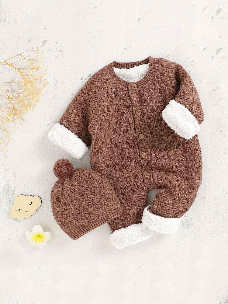  Long Button Front Regular Fit Baby Knitwear 3110