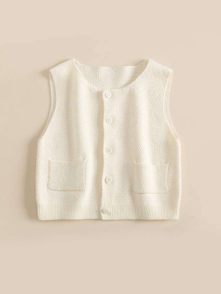 Button Regular Plain Beige Baby Clothing 7316