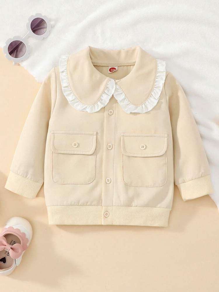 Casual Frill Long Sleeve Baby Clothing 6399