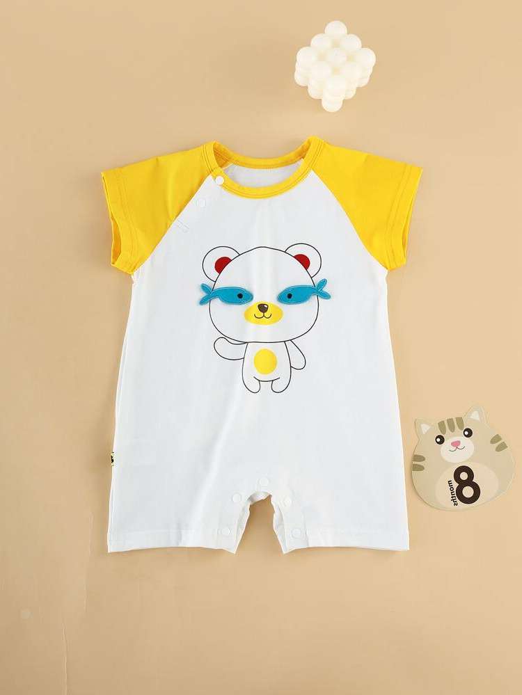  Short Sleeve Cartoon Baby Clothing 781