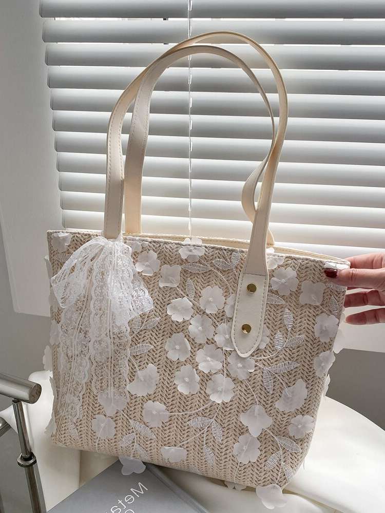 Beige  Women Tote Bags 6458