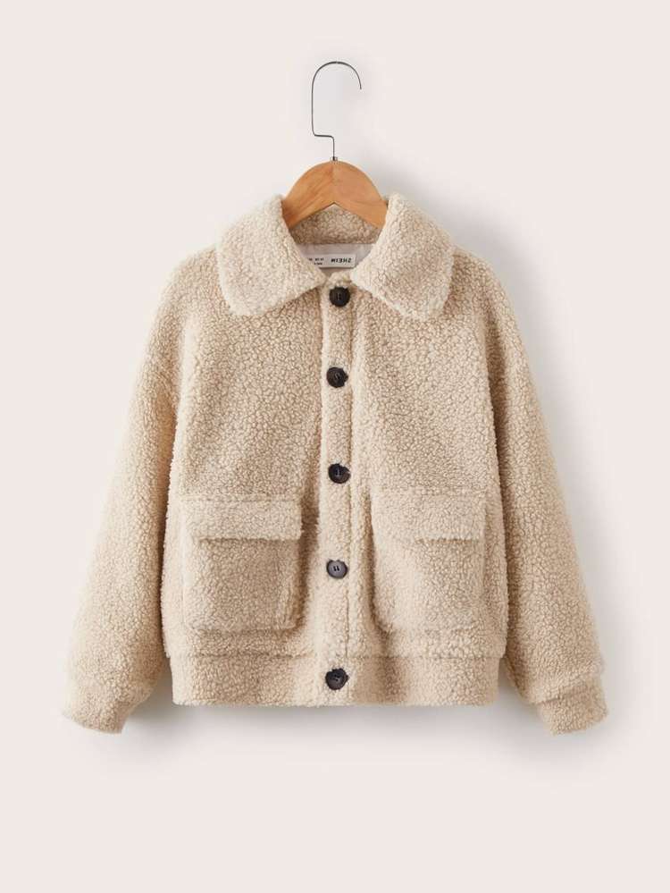 Casual Regular Beige Girls Jackets 8033