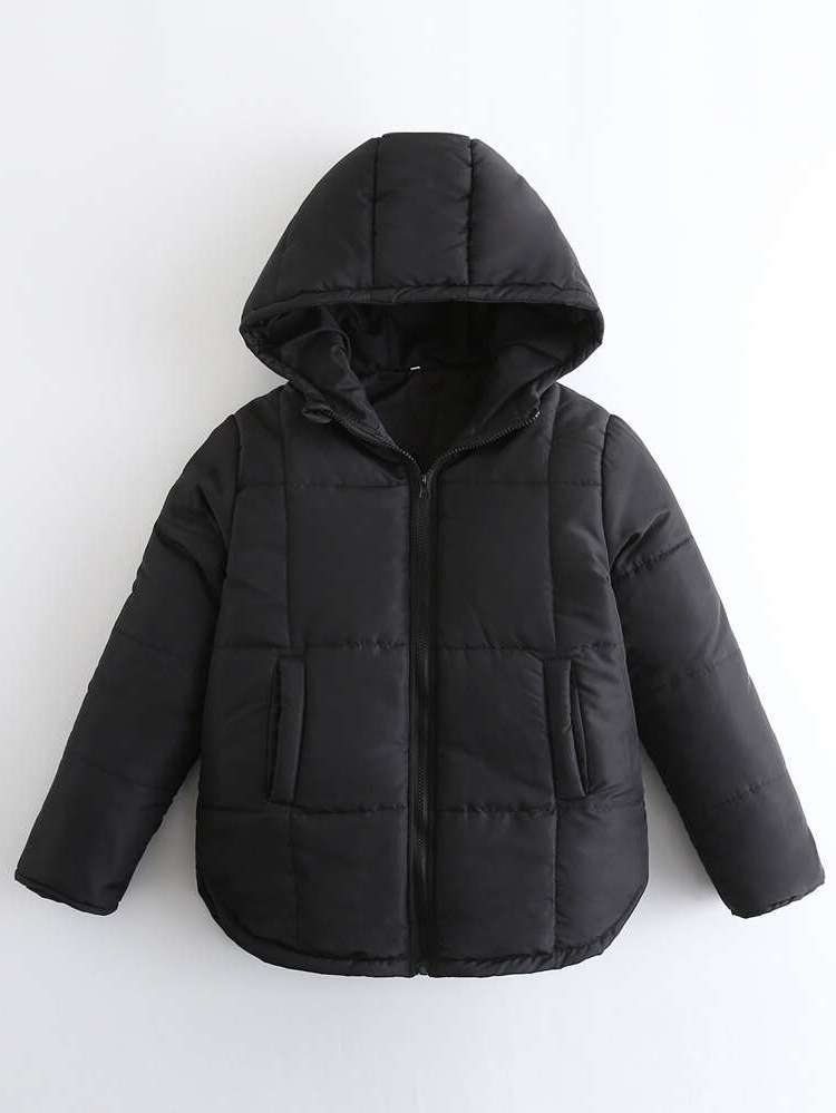 Hooded Regular Beige Kids Clothing 7517