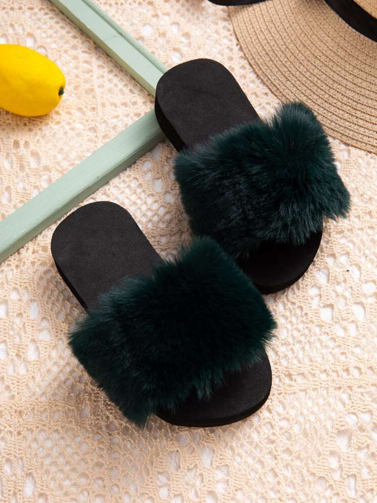  Plain  Kids Slippers 2475