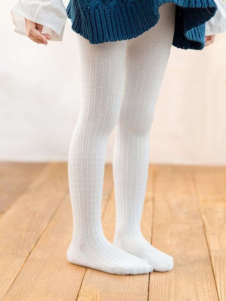  Plain  Kids Tights 6165