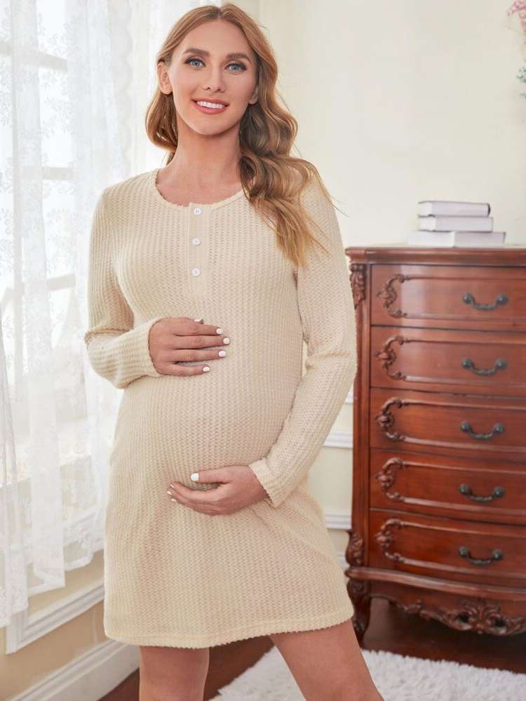  Round Neck Long Sleeve Maternity 147