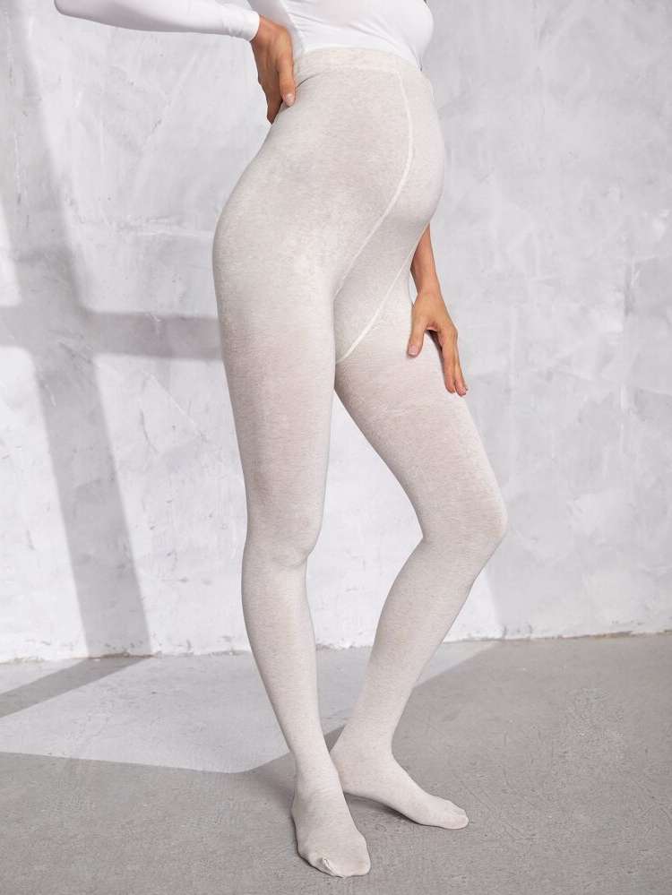   Beige Maternity Tights 9067