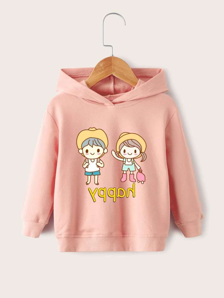  Regular Long Sleeve Hooded Toddler Girl Sweatshirts 5385