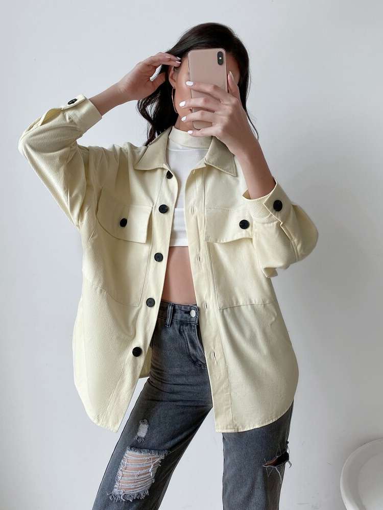  Regular Fit Long Beige Women Outerwear 475