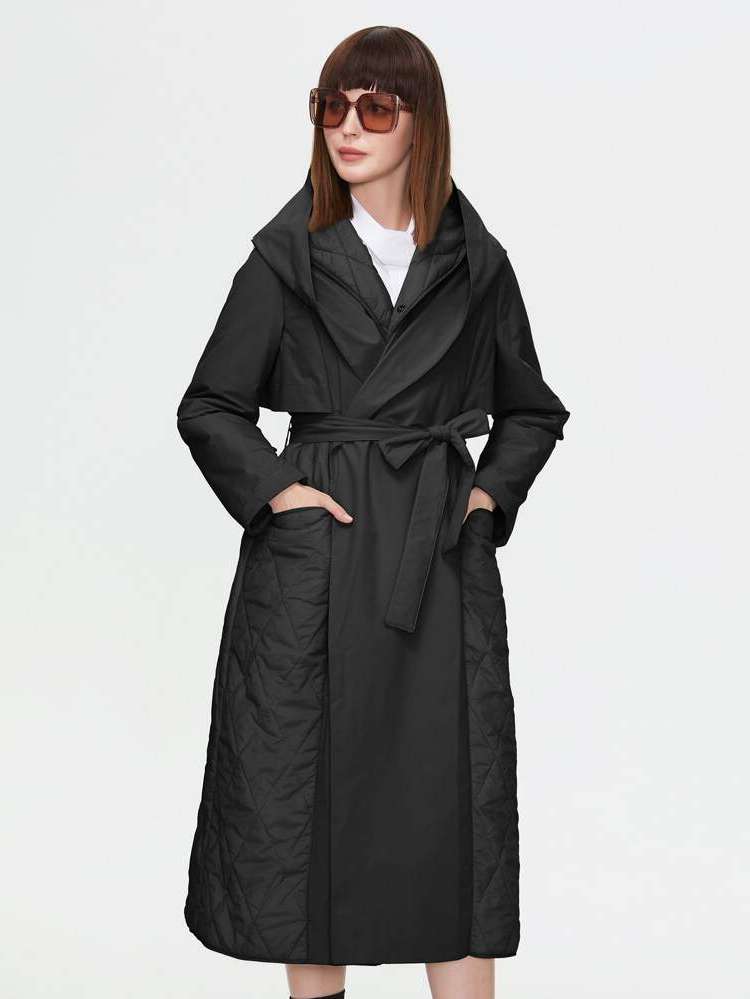 Hooded Long Sleeve Regular Fit Casual Women Outerwear 6935