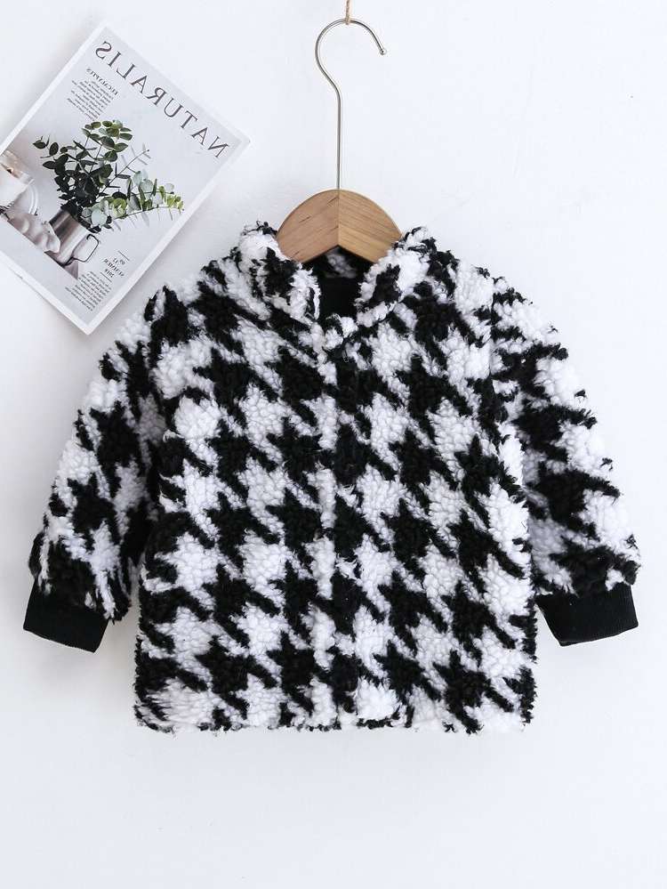 Regular Fit Casual Houndstooth Baby  Mom 9573