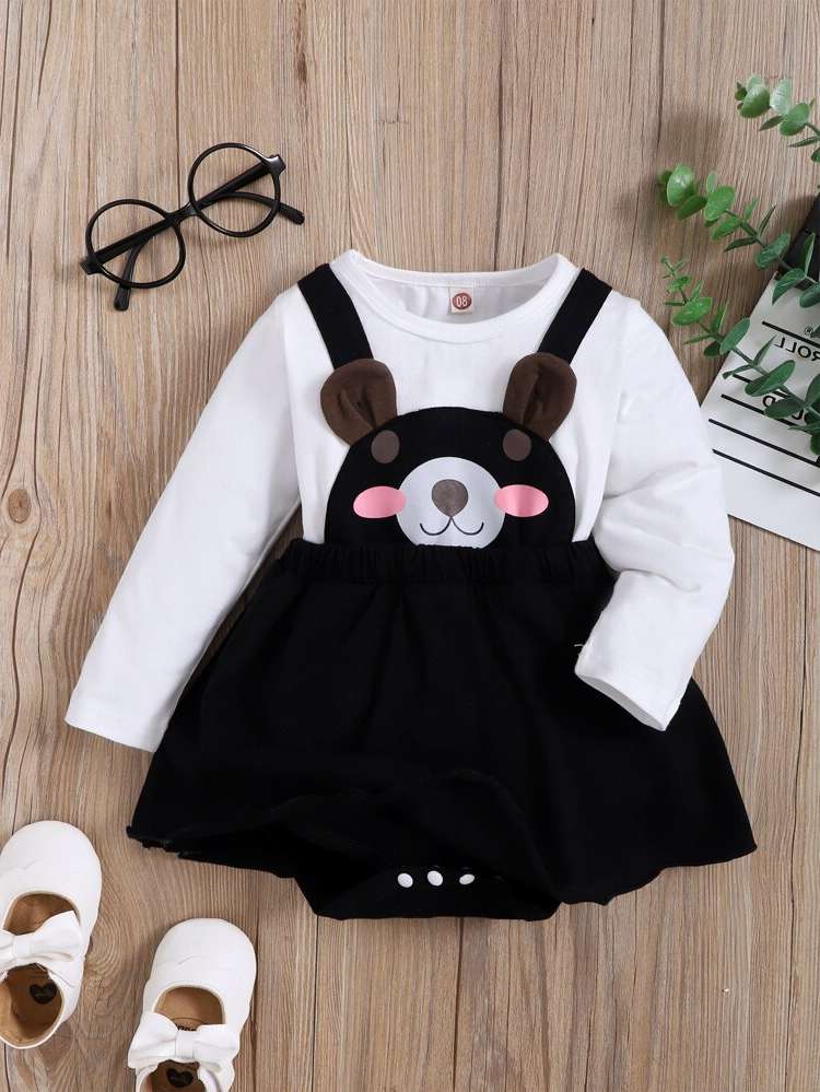 Round Neck Cartoon Short Regular Fit Baby Clothing 1051