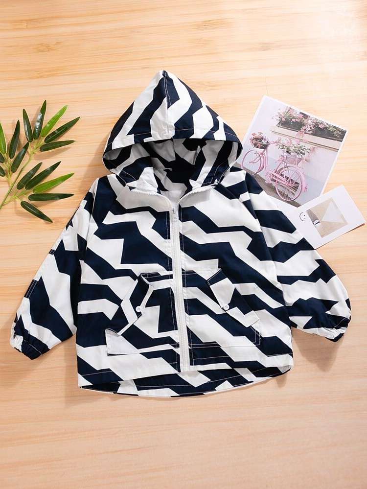  Long Sleeve Black and White All Over Print Boys Clothing 8938