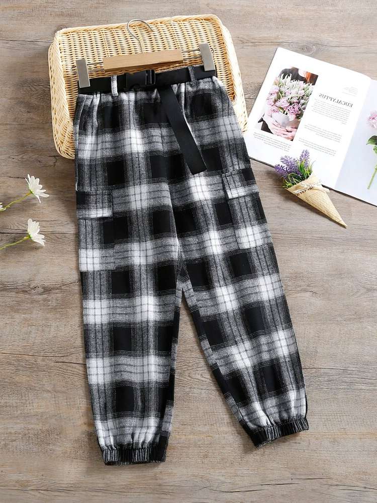  Plaid Belted Girls Pants 1931