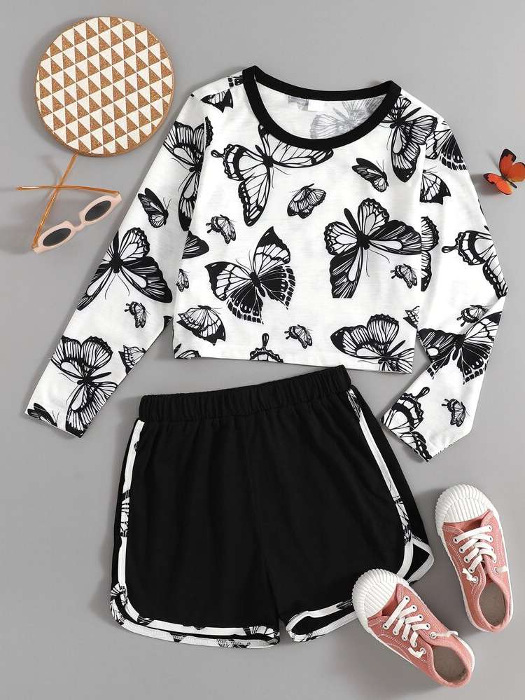  Long Sleeve Girls Two-piece Outfits 1197