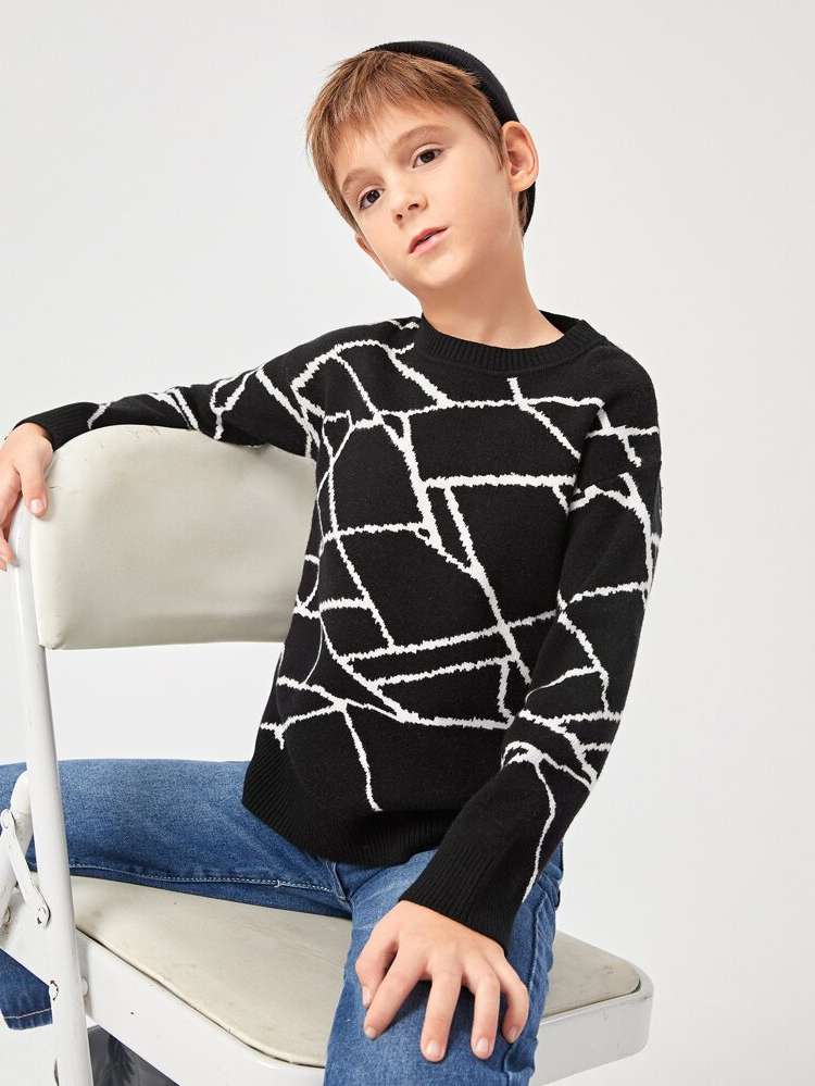 Casual Round Neck Regular Boys Knitwear 8905