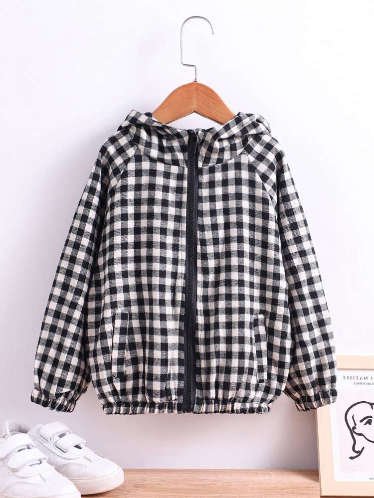 Casual Regular Gingham Toddler Boys Outerwear 2655