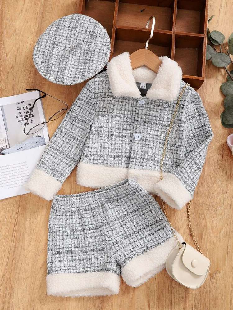 Contrast Collar Collar Long Sleeve Regular Fit Kids Clothing 9610