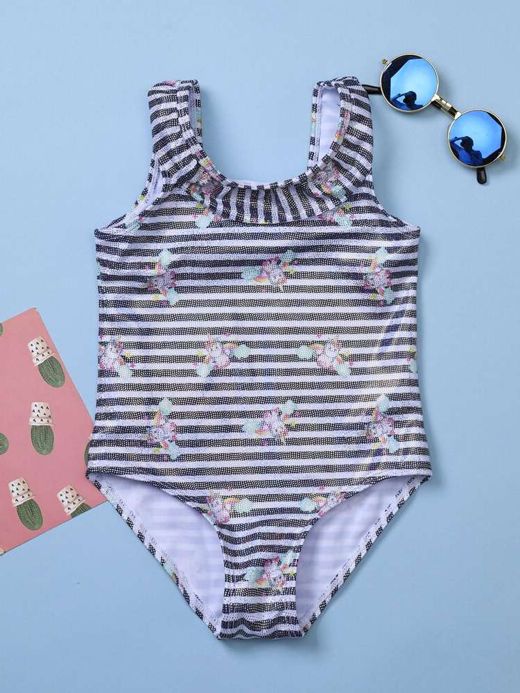  Striped Boho Toddler Girls Beachwear 158