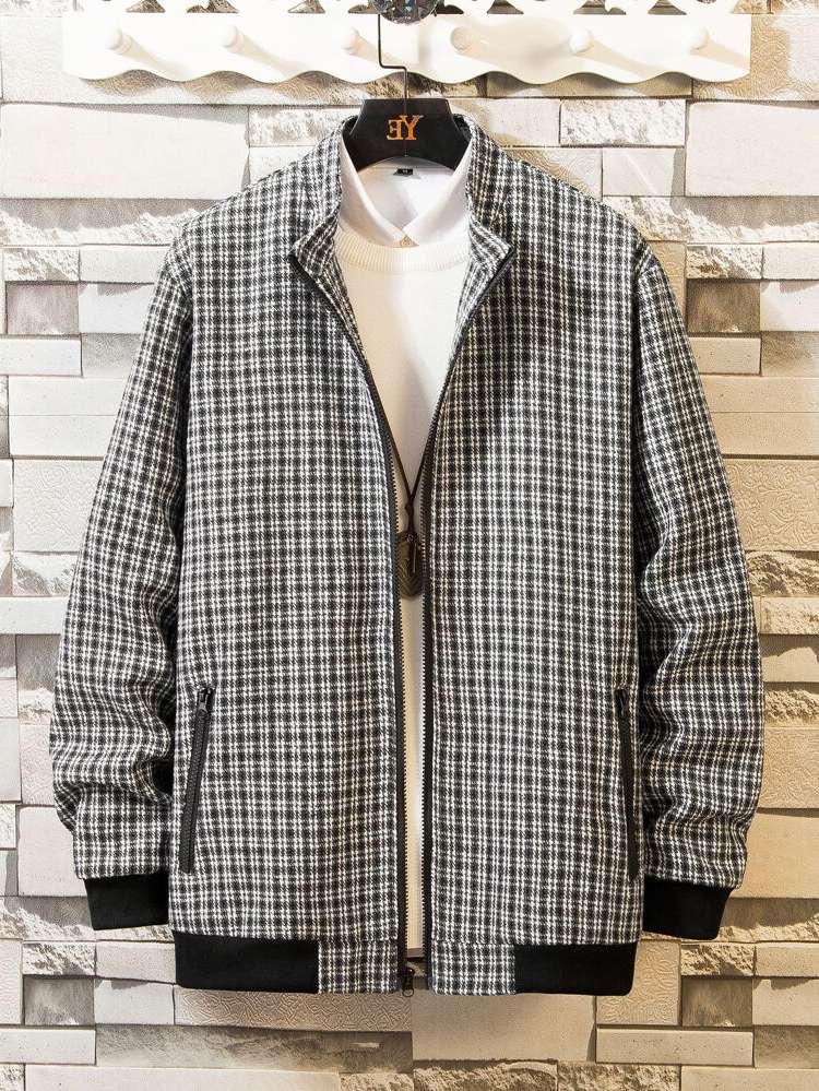 Zipper Regular Regular Fit Long Sleeve Men Outerwear 6485